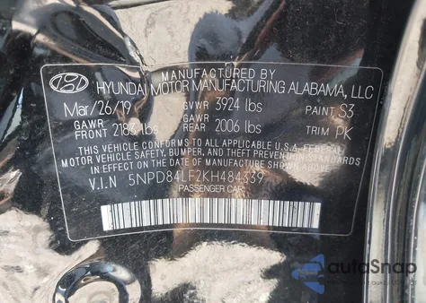 2019 Hyundai Elantra Value Edition from USA, damaged, VIN 5NPD84LF2KH484339